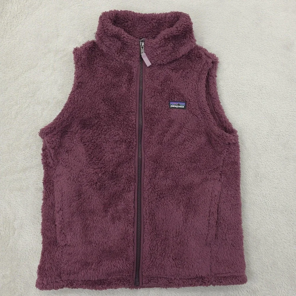 Patagonia Los Gatos Fleece Vest Kids XL 14‎ Purple Youth Girls Hiking Outdoors